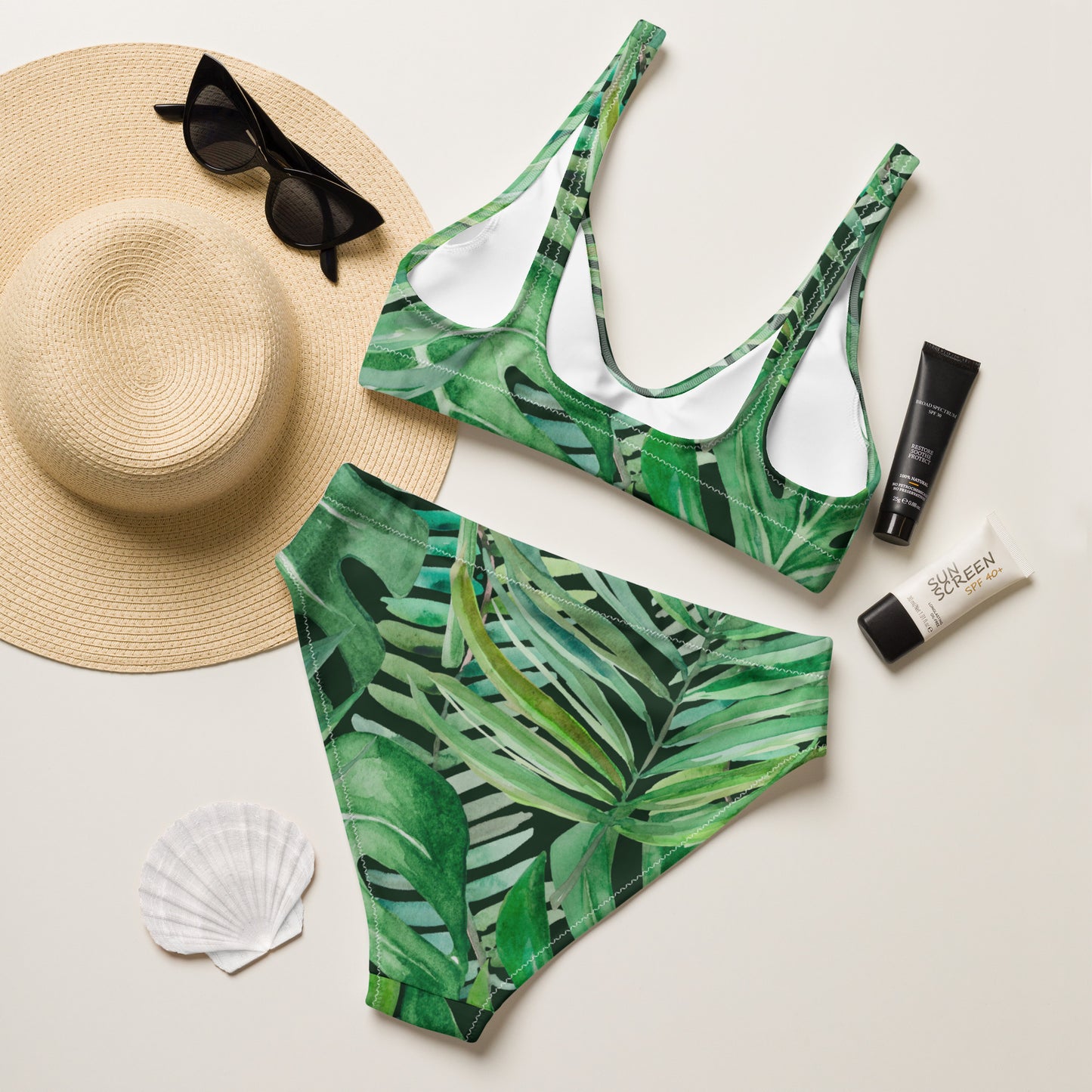 Greens high-waisted bikini