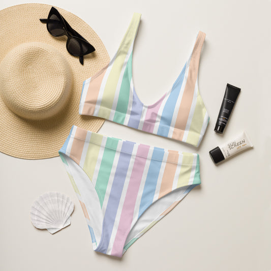 Rainbow High-Waisted Bikini