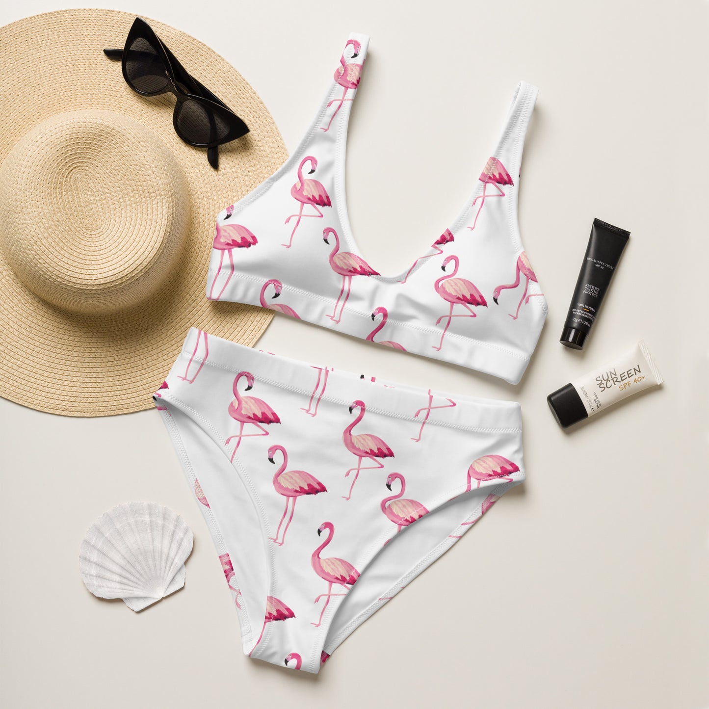 Flamingo High Waisted Bikini