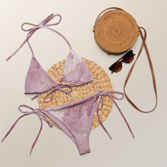 Purple Marble String Bikini