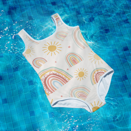 Rainbow Teen Youth Kids Swimsuit