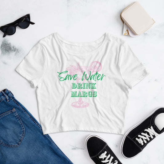 Save Water Drink Tequila Crop Top