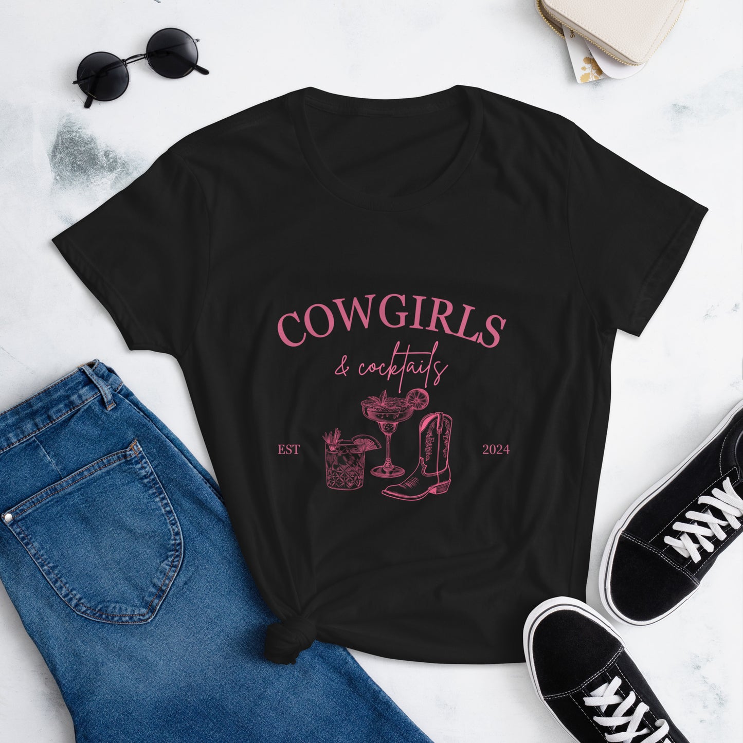 Cowgirls and Cocktails Tee